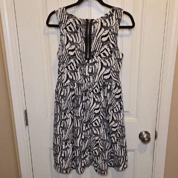Zebras on Zebra Stripes Sleeveless High-Low Dress - Picture 5 of 6
